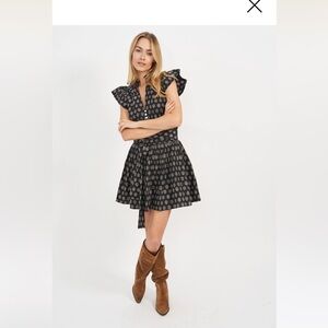 Marea by Liz Joy Liz Dress - Black Mini Meadow